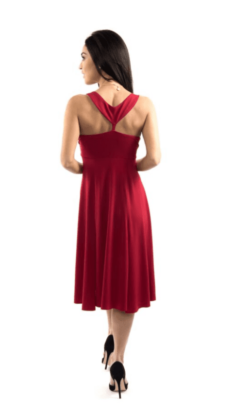A red Tango dress