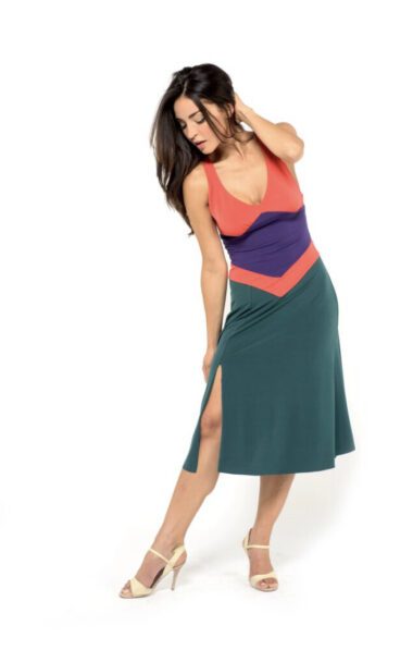 A multicolor Tango dress