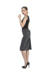A knot argentine tango skirt with a silver lurex