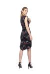 A black floral fitted tango dress