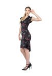 A floral fitted tango dress