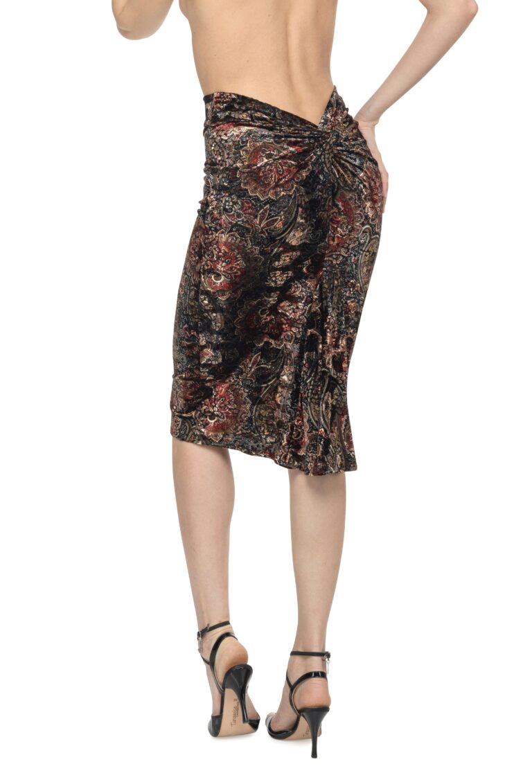 Velvet Tango Skirt Argentine Tango Knot Skirt Tango Clothing