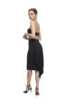 A glamorous black fishtail tango skirt