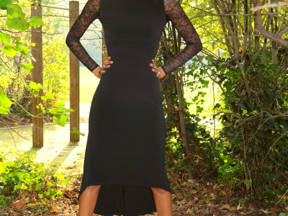 A woman in a black Tango apparel