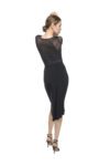 A black colored dancing with the stars top